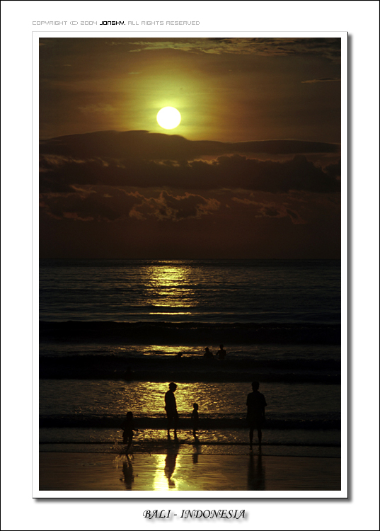sunset in Kuta Beach