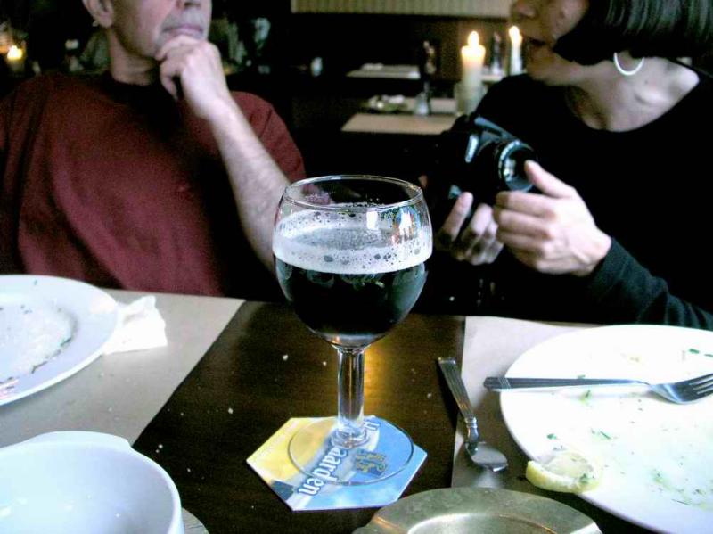 At restaurant Het Gesprek, shortly after having arrived