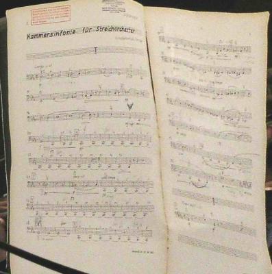 Musical score and info on Rotterdams kamerorkest