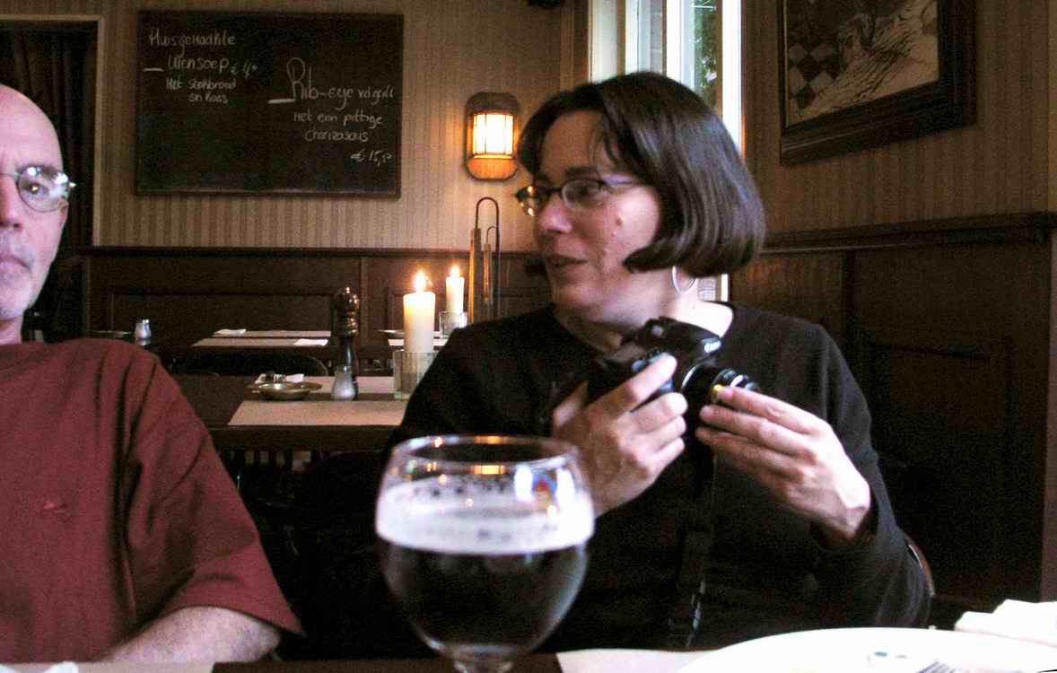 At restaurant Het Gesprek, shortly after having arrived