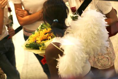 fluffy wings and flowers