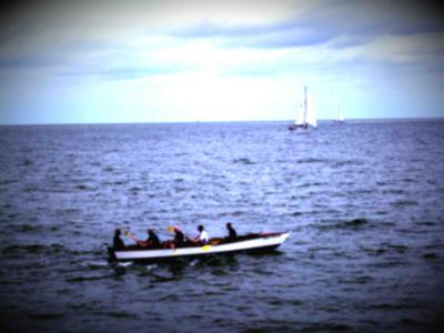 All at sea.