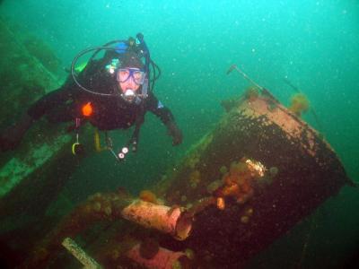 Tom on the wreck
