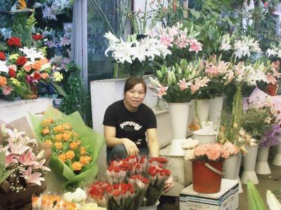 Wonderful flowers, not much of a smile