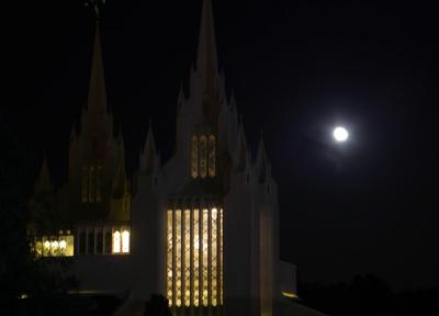 Mormon Temple by Moonlight