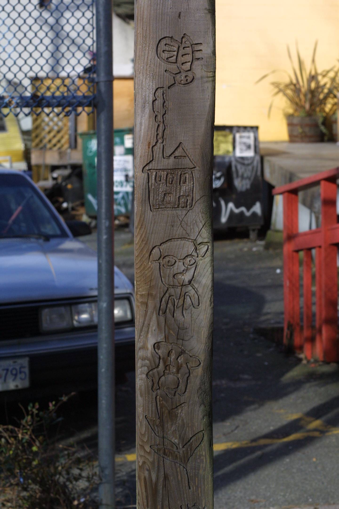 Carved Cedar Posts