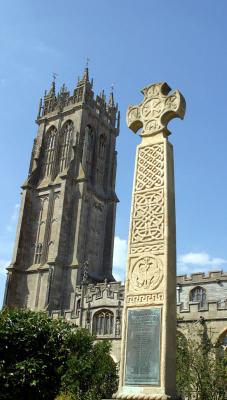 Church Tower and Celtic Cross, Glastonbury