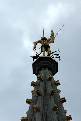 056 St Michael, the protector of Brussels on the Commmunal House tower.jpg