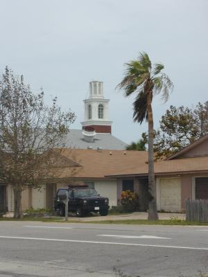 Cocoa Beach Baptist Church (steeple through roof)