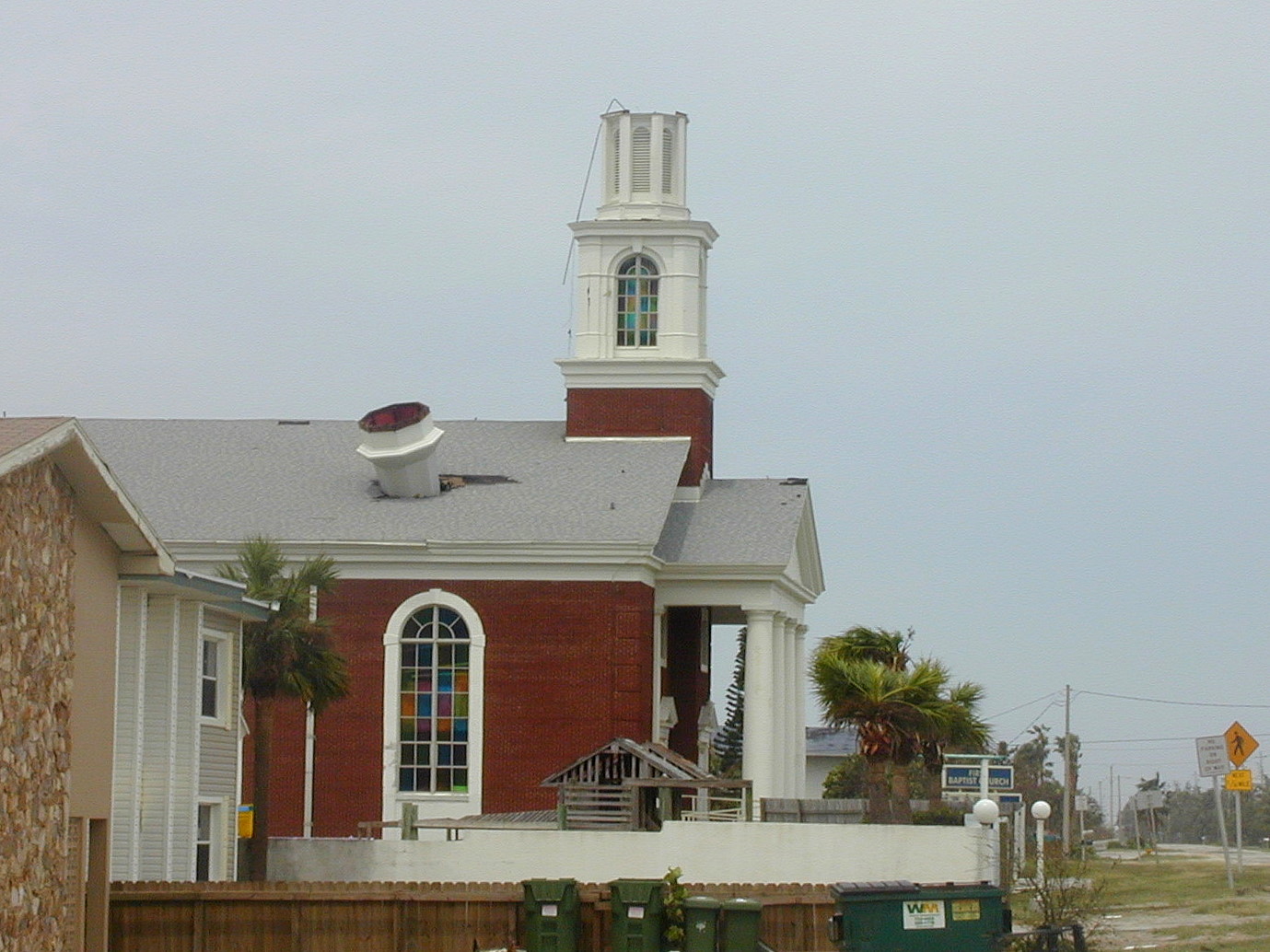 Cocoa Beach Baptist Church (steeple through roof)