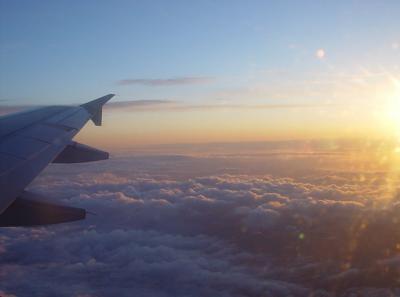 Sunset on the Plane