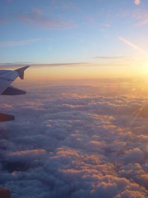 Sunset on the Plane