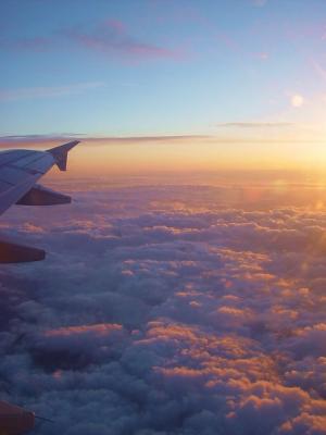 Sunset on the Plane