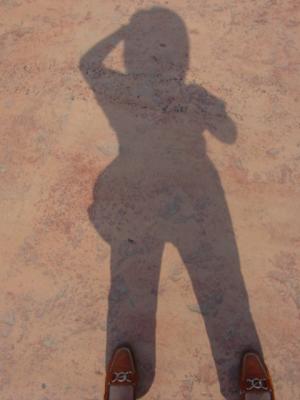 in shadow