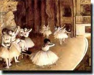 Rptition d'un ballet sur la scne - Degas