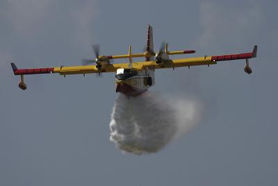 Always an impressive display at Malta Airshow - the CL.415 of the Protezione Civile