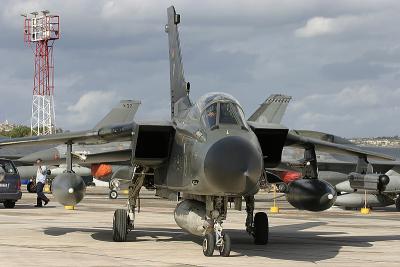 Tornado of MFG2 taxies into its slot on the static display ramp