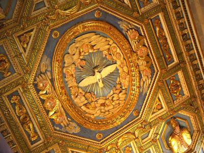 Duomo's gilded ceiling, Volterra