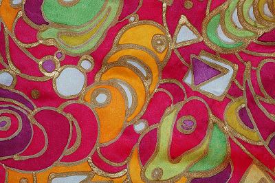Abstract   Silkpaint on 4 ply Charmeuse Silk