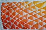 Snakeskin Left.  Silk paint on 4ply Charmeuse Silk