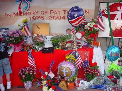 Pat Tillman<br>memorial tribute