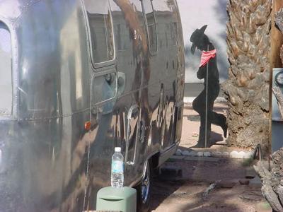 the AirStream and a cow poke