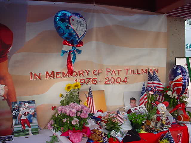 in memory of<br>Pat Tillman