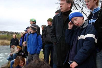 facinated spectators