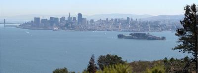 The city and Alcatraz from Mt. Livermore