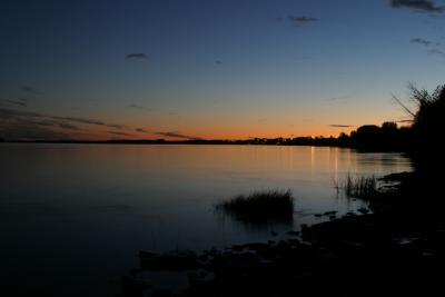 Sunset from near Moosonee water plant looking SW 2004 Sept 27