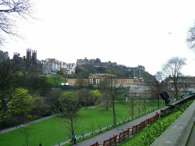 The Princess Gardens with the Castle in the background
