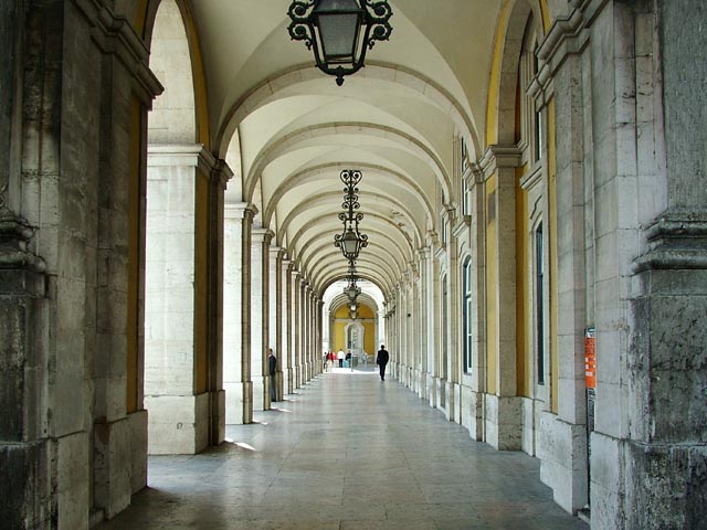 Walkway under the Arch