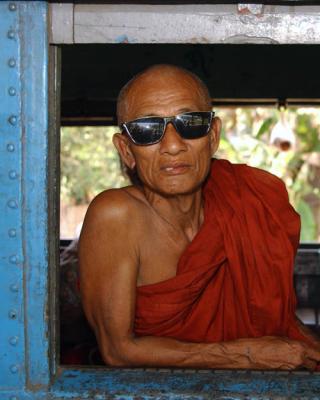 Monk on Train