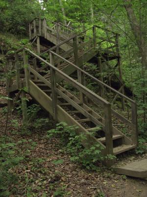 Steps down to the base of Raven Rock