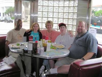 Fred, Kerri, Sheila, Susan & Pete at the Diner