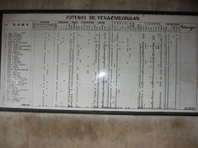 census of the local village