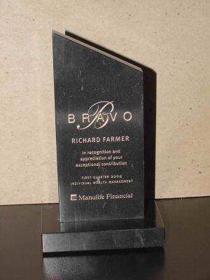 My Bravo Award for employee contribution with Manulife Financial.