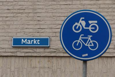 Road for bicycles on market