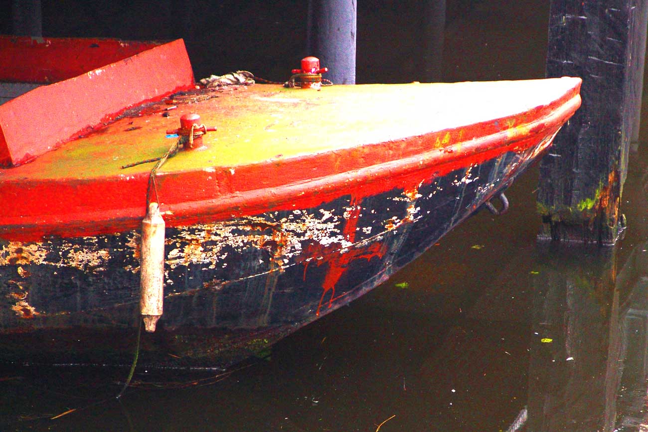 Red orange boat