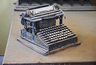 Typewriter in the Wheaton & Hollis Hotel