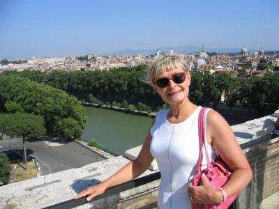 Ruth Enjoys The View From Castel San Angelo