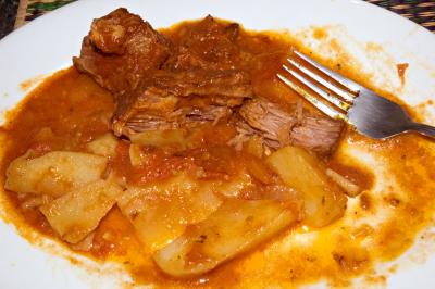chili pot roast, Greek potatoes 3