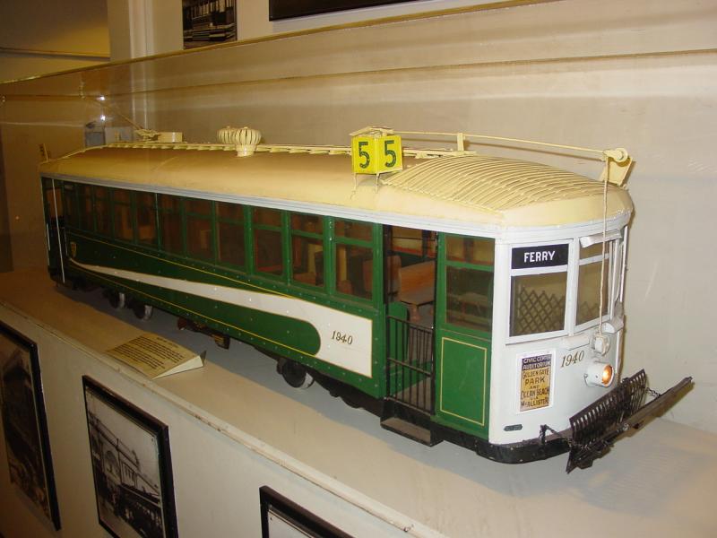 model of a antique trolley car