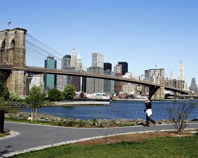 The Brooklyn and Manhattan Bridges