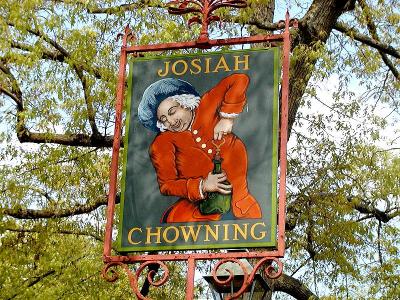 Sign in front of Chowning's Tavern