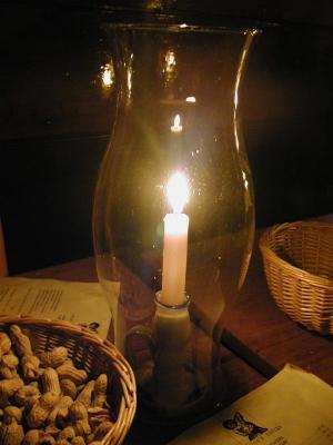 Table candle at Chowning's