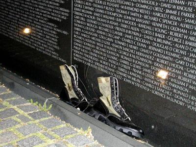 Vietnam Memorial at Night: 27 April 2004 9:23 PM