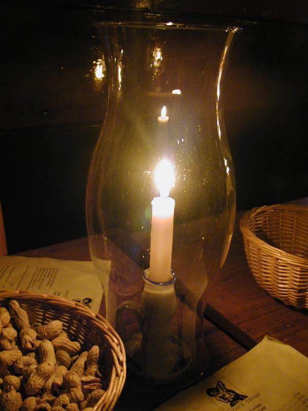 Table candle at Chownings