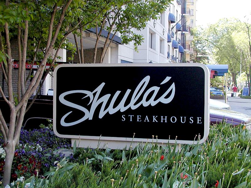 Shulas Steak House Sign