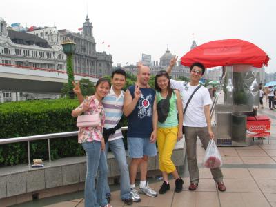 Me and Sichuan Airlines trainees on the Bund